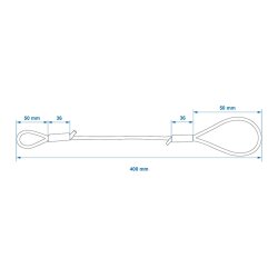 AS Abreißseil AHK 40 cm mit Schlaufen –...