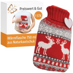 Wärmflasche 750 ml – Flauschige...