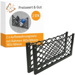 2x Aufbewahrungsnetz 302x169mm – Gepäcknetz...