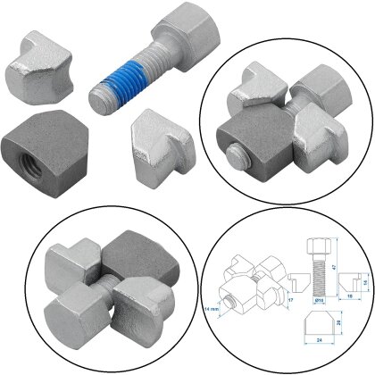 Anhänger Bremse Bremseinsteller kompatibel für Knott 160x35/200x30/200x40/200x50mm