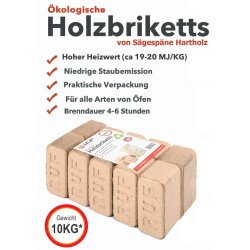 30 KG Holzbriketts Hartholz Buche Eiche 100% ÖKO...