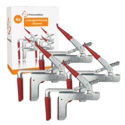 Zwischenwandverschluss 4 Stück für Klemmbalken 22–36 mm – verzinkt – 400 daN Tragkraft – stabile Ladungssicherung für LKW Anhänger Transporter – Stahl Klemmbereich 22–36 mm