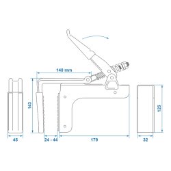 Zwischenwandverschluss 4 Stück für Klemmbalken 22–36 mm – verzinkt – 400 daN Tragkraft – stabile Ladungssicherung für LKW Anhänger Transporter – Stahl Klemmbereich 22–36 mm