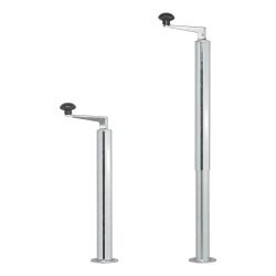 2 STK Anhänger Stützen mit Kurbel Hubhöhe 400 bis 650 mm je 300 kg Durchmesser 48 mm
