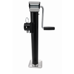 Preiswert&Gut 2 x Anhänger Stützen Höhe 570-925mm - Stützen bis 2500kg Höhenverstellbar mit Handkurbel, Sicherungsbolzen, Flansch - Kurbelstütze für Wohnmobile Anhängerstütze verzinkt