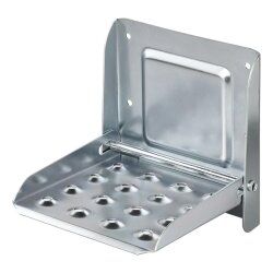 Fußrasten 2er Set Trittstufen bis 150kg – Klappleiter Trittstufe Aufklappsperre Rutschhemend 175x150mm Trittbretter Wohnmobil