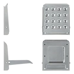 Fußrasten 2er Set Trittstufen bis 150kg – Klappleiter Trittstufe Aufklappsperre Rutschhemend 175x150mm Trittbretter Wohnmobil