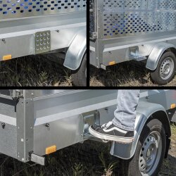 Fußrasten 2er Set Trittstufen bis 150kg – Klappleiter Trittstufe Aufklappsperre Rutschhemend 175x150mm Trittbretter Wohnmobil