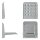 2x Klapptritt bis 150 KG LKW Trittstufe Klappbar 75x150mm Lochabstand 14,6cm