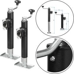2 x Anhängerstütze mit Kurbel klappbar...