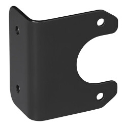 1 x Steckdosenhalterung für Anhängerkupplung, passend für 7- und 13-polige Anhängersteckdosen, gewinkelt, schwarz beschichtet, stabil