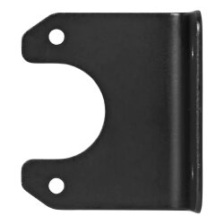 1 x Steckdosenhalterung für Anhängerkupplung, passend für 7- und 13-polige Anhängersteckdosen, gewinkelt, schwarz beschichtet, stabil