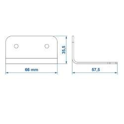 1 x Steckdosenhalterung für Anhängerkupplung, passend für 7- und 13-polige Anhängersteckdosen, gewinkelt, schwarz beschichtet, stabil