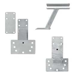 Ersatzradhalter Anhänger mit Montageplatte – Reserveradhalter Stahl verzinkt