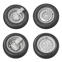 Ersatzradhalter Anhänger mit Montageplatte – Reserveradhalter Stahl verzinkt