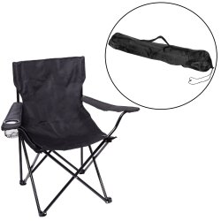 Campinghocker 100KG 80x50 Angelstuhl schwarz Campingstuhl...