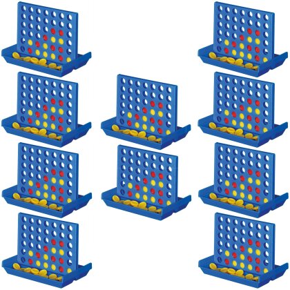 10 x Vier Farben gewinnt - Das strategische Gesellschaftsspiel für die gesamte Familie! Perfekt als Kinder Spiel, Denkspiel und Geschicklichkeitsspiel für 2 Spieler ab 4 Jahren!