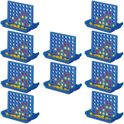 10 x Vier Farben gewinnt - Das strategische Gesellschaftsspiel für die gesamte Familie! Perfekt als Kinder Spiel, Denkspiel und Geschicklichkeitsspiel für 2 Spieler ab 4 Jahren!