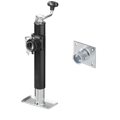 Anhängerstütze mit Kurbel und Halter klappbar Stütze 1000kg 390-640 mm