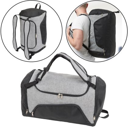 Sporttasche 55x30x28 Klein 40L einsetzbar Rucksack Herren Damen Reisetasche