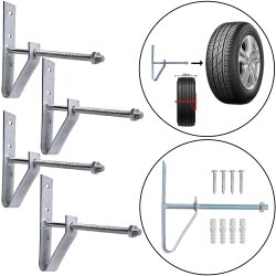 Reifen Wandhalterung 4er Set Reifen 150mm Lang Stahl...