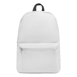 Kleiner Rucksack mit Vortasche, 30x10x39 cm, 190g, gepolsterte Gurte, Weiß