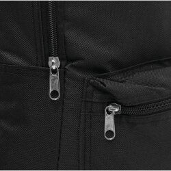 Kleiner Rucksack mit Vortasche, 30x10x39 cm, 190g, gepolsterte Gurte, schwarz