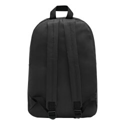 Kleiner Rucksack mit Vortasche, 30x10x39 cm, 190g, gepolsterte Gurte, schwarz
