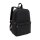Kleiner Rucksack mit Vortasche, 30x10x39 cm, 190g, gepolsterte Gurte, schwarz