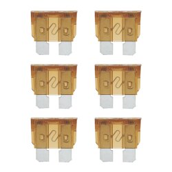 6 x Flachsicherungen Mini KFZ Set 7,5A braun Sicherungen Flachsicherung