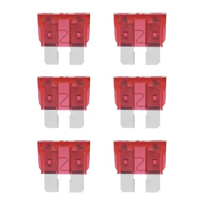 6 x Flachsicherungen Mini KFZ Set 10A Rot Sicherungen Flachsicherung
