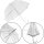 Transparenter Regenschirm mit silberner Paspelierung, ideal als Regenschirm Hochzeit, stabil & leicht, Ø101 cm, perfektes Accessoire für Brautpaare