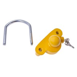 Anhängerschloss Ø 50 mm – Kupplungsschloss Diebstahlschutz für gängige Anhängerkupplungen – massives Stahl-Schloss zur Sicherung von PKW-Anhängern & Trailern – wetterfest & langlebig