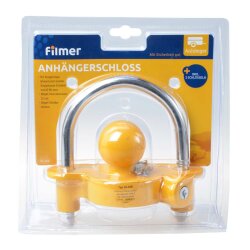 Anhängerschloss Ø 50 mm – Kupplungsschloss Diebstahlschutz für gängige Anhängerkupplungen – massives Stahl-Schloss zur Sicherung von PKW-Anhängern & Trailern – wetterfest & langlebig