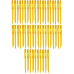 50x Kugelschreiber ø12×146 Kunststoff Gelb Set Kulis blauschreibend Drehmechanik