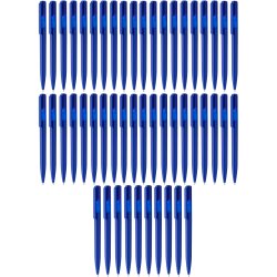 50x Kugelschreiber ø12×146 Kunststoff blau Set Kulis blauschreibend Drehmechanik
