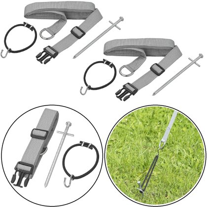 AS Sturm Abspannset 6tlg Vorzelt Markise windigen Bedingungen Wohnmobil Wohnwagen AS