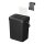 Mülleimer 5 L Schwarz mit Deckel – kompakter Abfallbehälter für Wohnwagen, Wohnmobil, Caravan & Boot – 5-Liter-Abfalleimer mit Klebepad & Schranktür-Halterung 24,4 × 18,7 × 14,5 cm