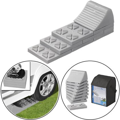 Auffahrkeil für Wohnmobil 5t stapelbar Stufenkeil Ausgleichskeile Camper 9tlg