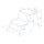 Doppeltrittstufe Wohnwagen aus Stahl 2 Stufen B 38 x H 44 x L 64 cm belastbar bis 150kg