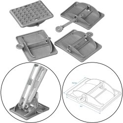4x Stützplatten Wohnwagen Caravan Anhänger...