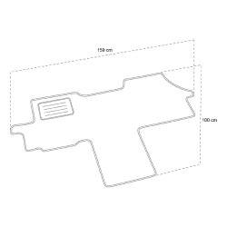 Fahrerhaus Teppich kompatibel mit Fiat Ducato X290 ab 2006-2014
