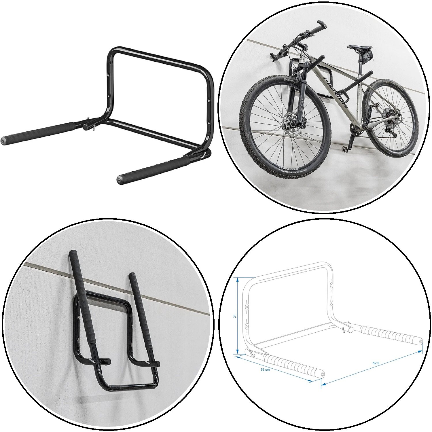 Fahrradtrger Wandhalterung 30kg klappbar fr E-Bikes - Preiswert & Gut,  29,99