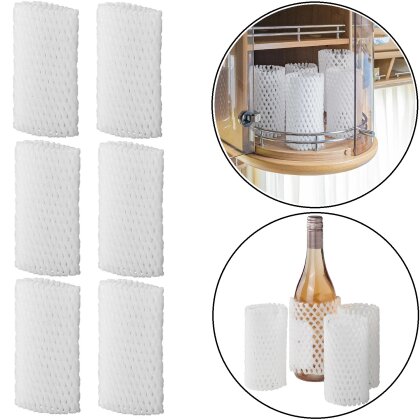 6x Flaschen Glasschutz PE-Schaum 150x80mm Wohnwagen Packmaterial Flaschenhülle