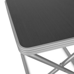 Campinghocker klappbar 3in1 mit abnehmbarer MDF Tischplatte Alu Gestell 45 cm Sitzhöhe faltbar 1,4 kg Outdoor für Camping Angeln Garten Balkonping Angeln Garten Balkon
