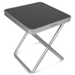 Campinghocker klappbar 3in1 mit abnehmbarer MDF Tischplatte Alu Gestell 45 cm Sitzhöhe faltbar 1,4 kg Outdoor für Camping Angeln Garten Balkonping Angeln Garten Balkon