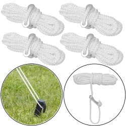 4x Abspannseil 3 mm × 3 m – Zeltleinen / Spannseile – stabile Abspannleinen für Camping, Vorzelt & Outdoor – langlebig, wetterfest & einfach zu befestigen