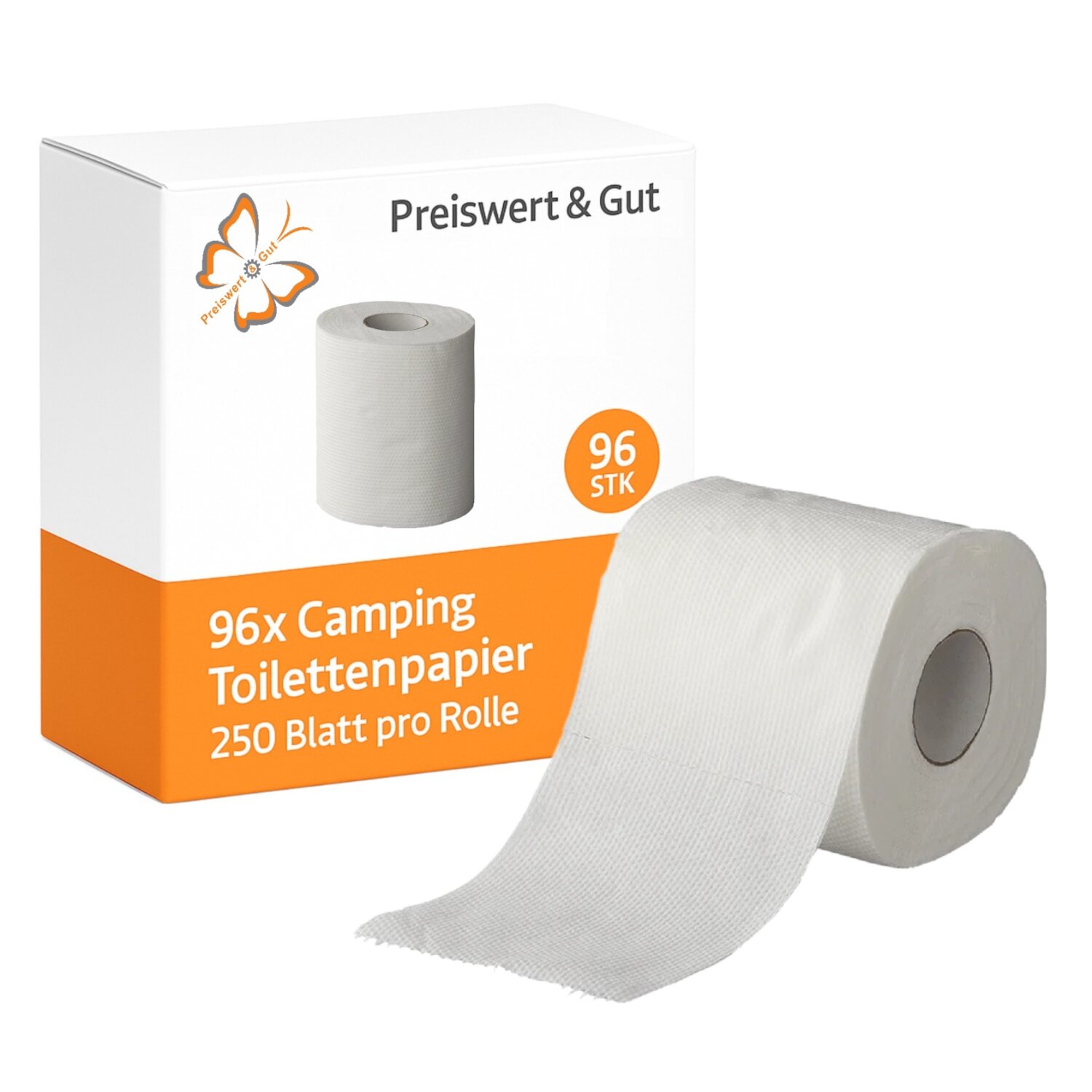 96x Rollen Camping Toilettenpapier – weich, ergiebig & ideal
