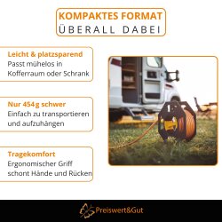 Kabeltrommel leer schwarz gelb bis 25 Meter aus...