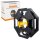 Kabeltrommel leer schwarz gelb bis 25 Meter aus Kunststoff mit Drehknopf & Griff als Handaufroller zur Aufwicklung von Stromleitung Schlauch Seil für Garten Camping Haushalt Innenachse 13,2cm
